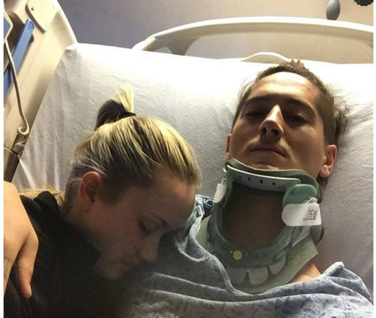 Kyle Partdrige fraturou duas vértebras durante um treino