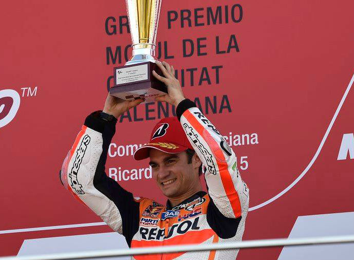 Dani Pedrosa alcançou 100º pódio no MotoGP em Valência