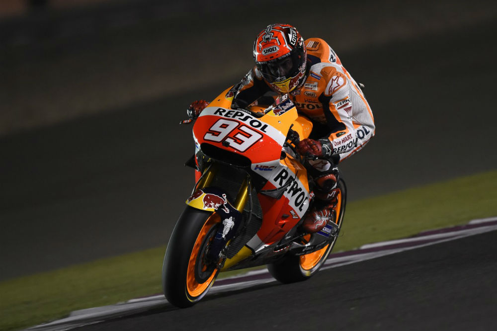 Márquez na frente do Warm-Up