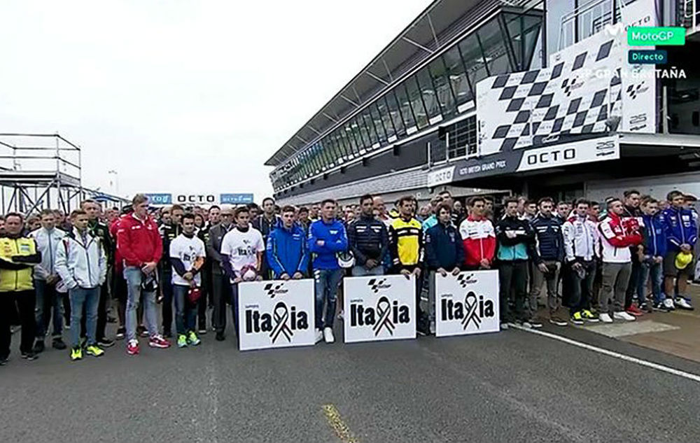 MotoGP: 1 minuto de silêncio pelas vitimas do terramoto de Itália