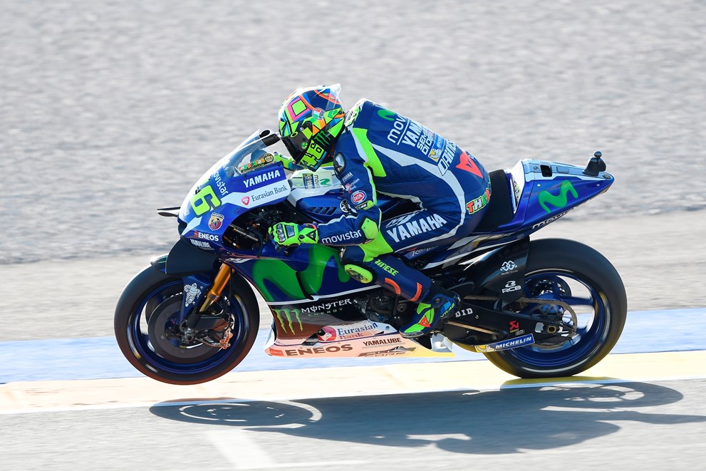 MotoGP: Valentino Rossi na frente dos testes de Valência