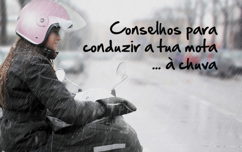 Como conduzir a tua moto à chuva