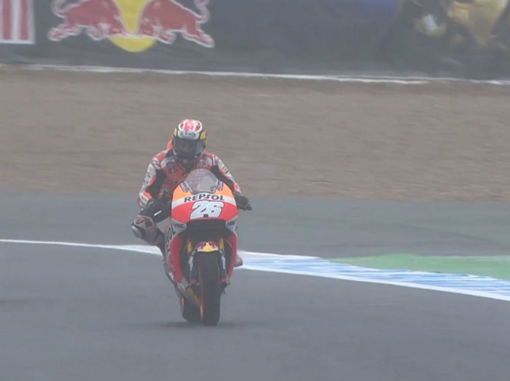 MotoGP: Dani Pedrosa domina 1ª sessão de treinos livres à chuva