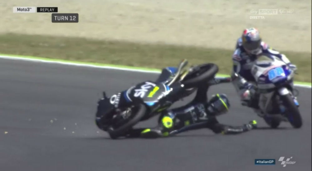 Moto3 – Vídeo: A queda de Nicolò Bulega em Mugello