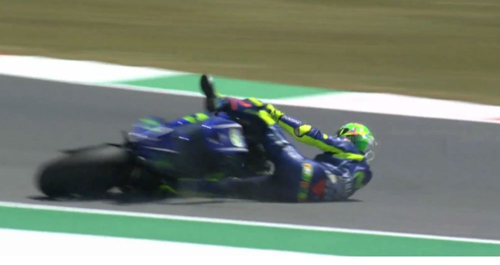 MotoGP – Vídeo: A queda de Valentino Rossi em Mugello