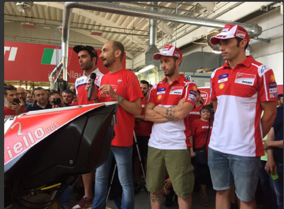 MotoGP: Festa rija da Ducati em Borgo Panigale