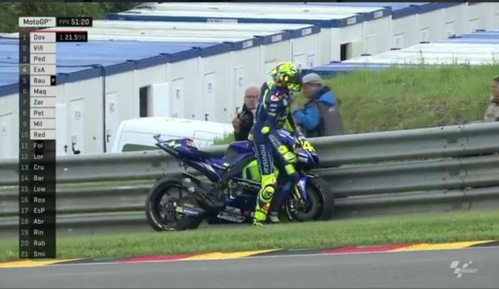 MotoGP – GP da Alemanha: Valentino Rossi começa mal o dia