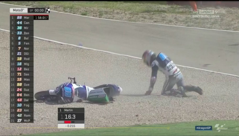 Moto3 – Vídeo: A queda de Jorge Martin na qualificação