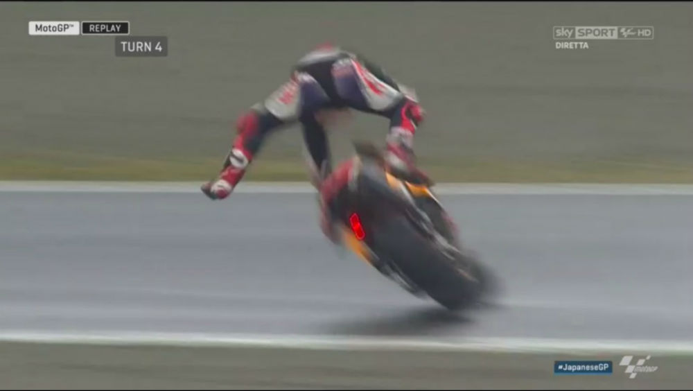 MotoGP – Vídeo: A queda de Marc Márquez em Motegi