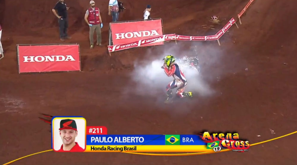 SX: Queda compromete prova de Paulo Alberto no ArenaCross Brasil