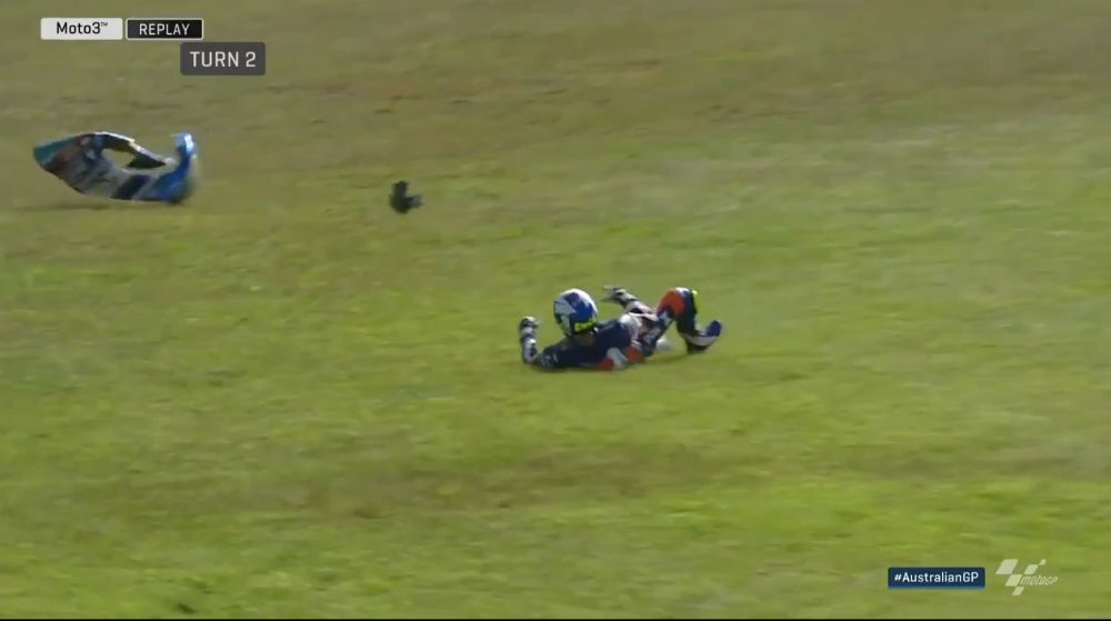 Moto3 – Vídeo: A queda de Philipp Oettl em Phillip Island