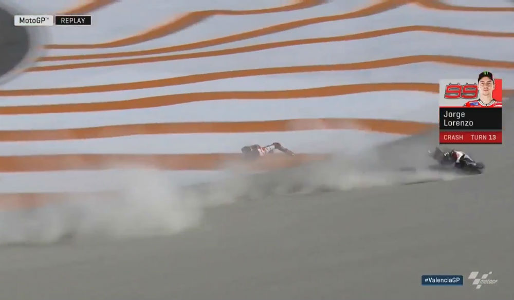 MotoGP – Vídeo: A queda de Jorge Lorenzo na Q2 do GP de Valência