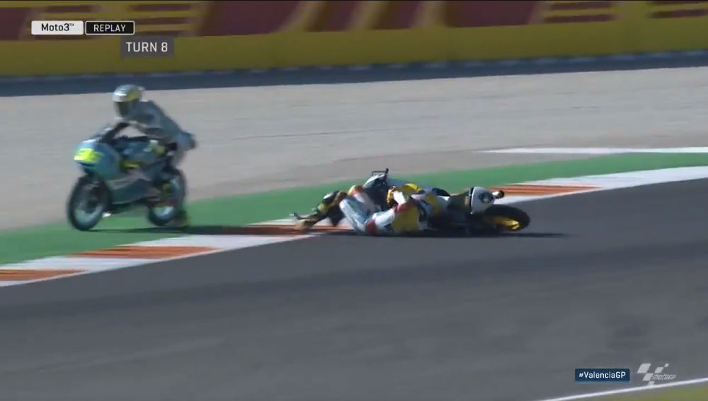 Moto3 – Vídeo: O highside de Gabriel Rodrigo que atrasou Joan Mir