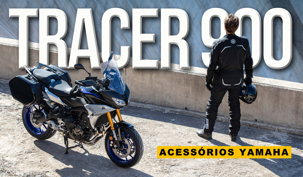Acessórios Genuínos Yamaha Tracer 900 de 2018 e vestuário de proteção .