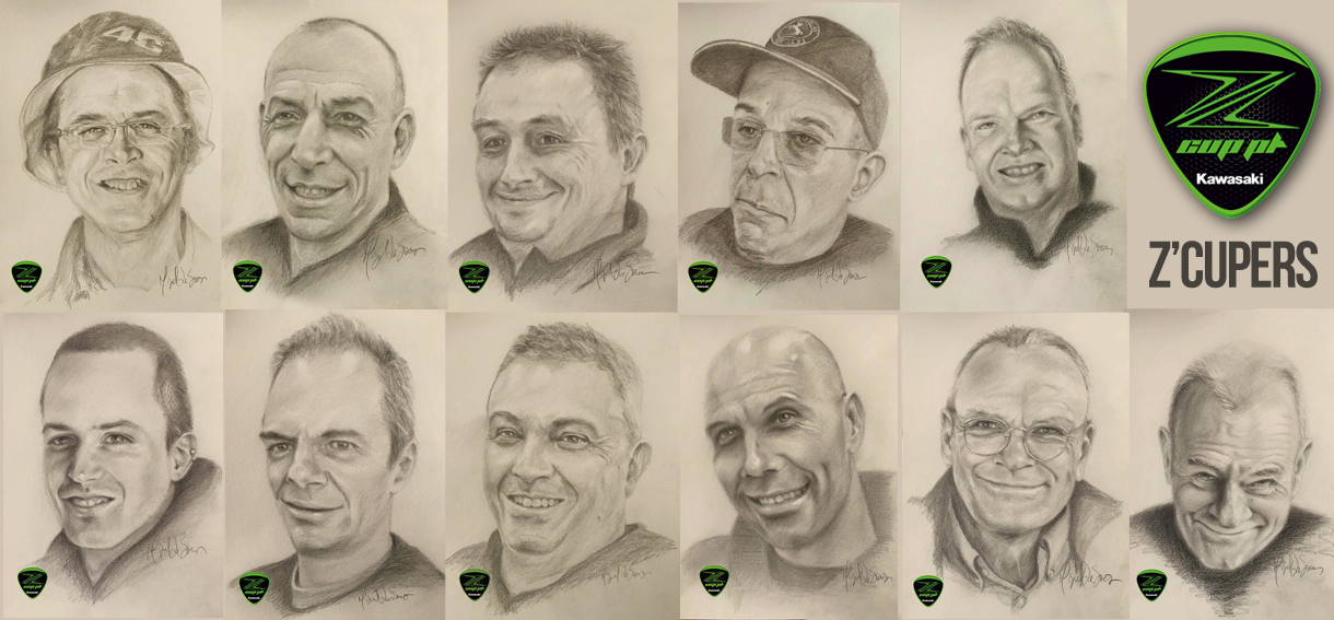 Os pilotos do Troféu ZCUP.PT retratados pelo pintor Miguel Franco de Sousa