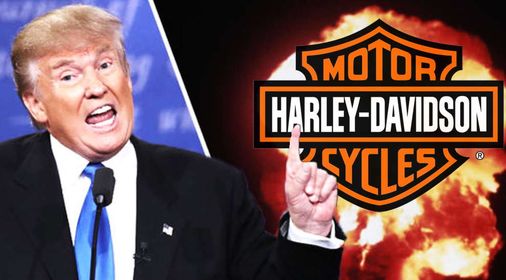 TRUMP DECLARA GUERRA À HARLEY-DAVIDSON E AMEAÇA COM O SEU COLAPSO