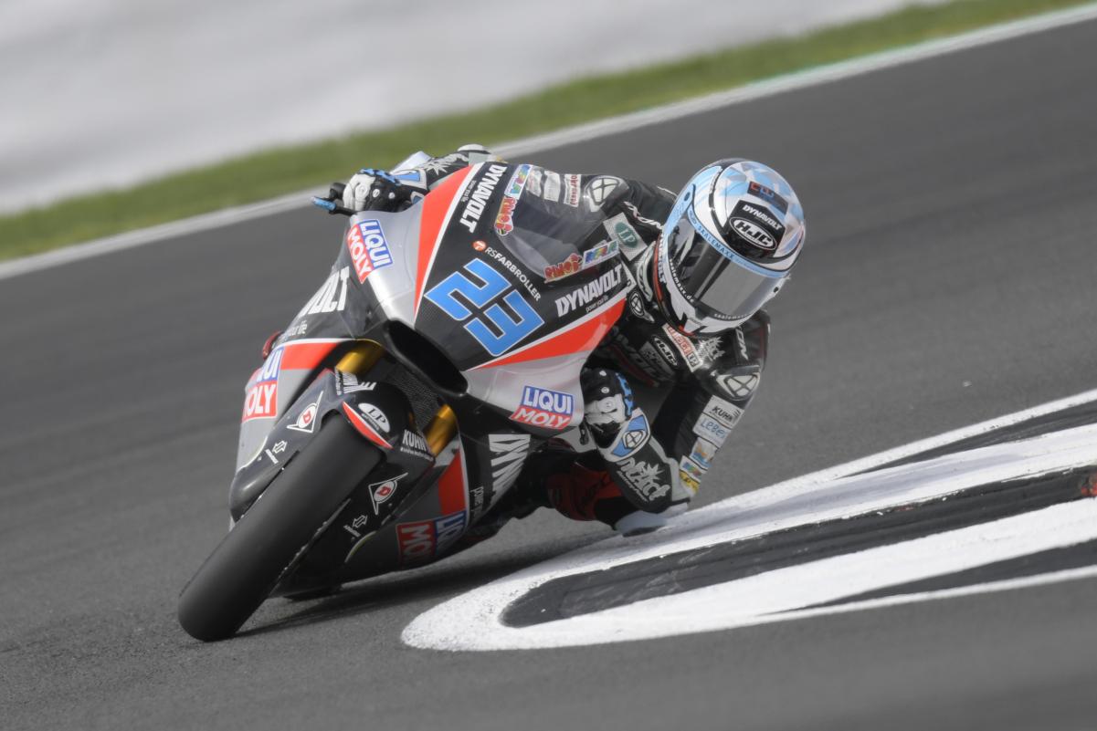 Moto2 GP Inglaterra FP1: Marcel Schrotter é o mais rápido, Miguel Oliveira em 21º após uma queda
