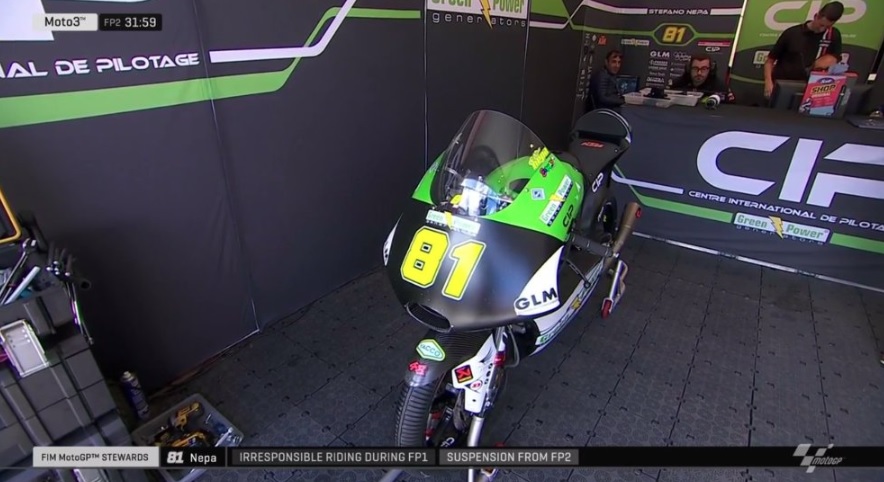 Moto3: Stefano Nepa perturbou e foi suspenso