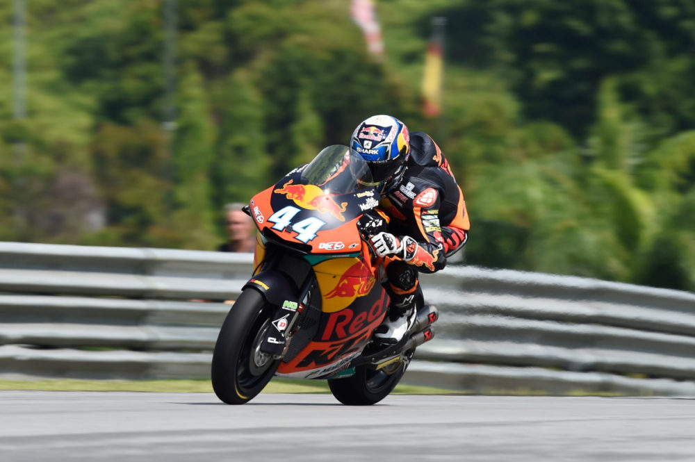Moto2: Miguel Oliveira no 3º lugar em manhã molhada