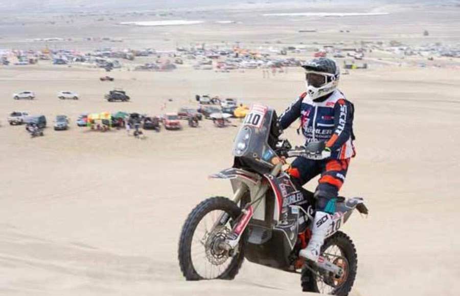 Dakar: Sebastian Bühler rodou 170 Km sem pneu traseiro