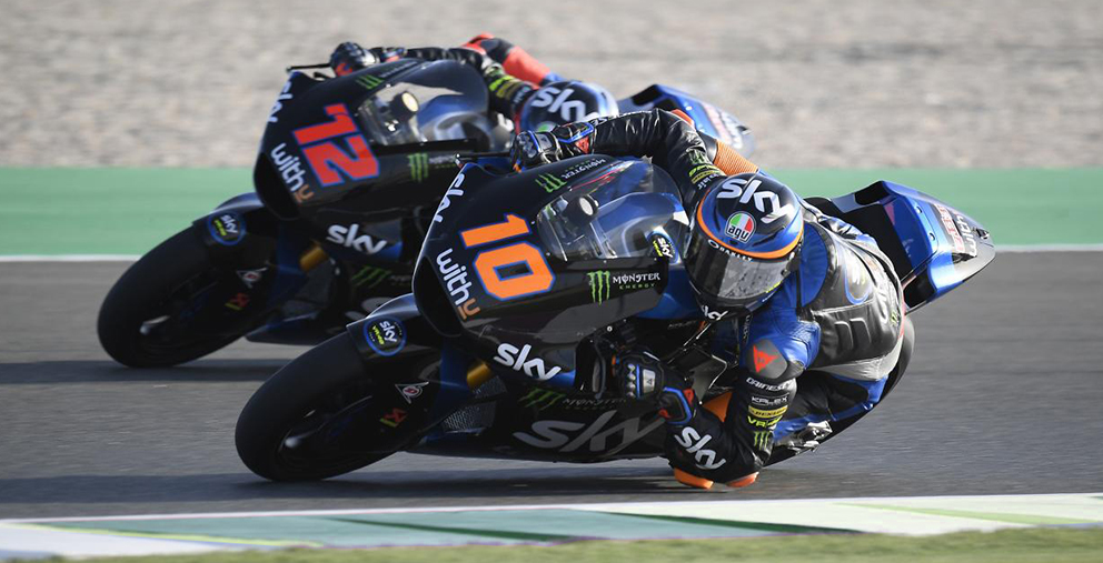 Moto2, Jerez, TL2: Dobradinha das VR46 de Marini e Bezzecchi