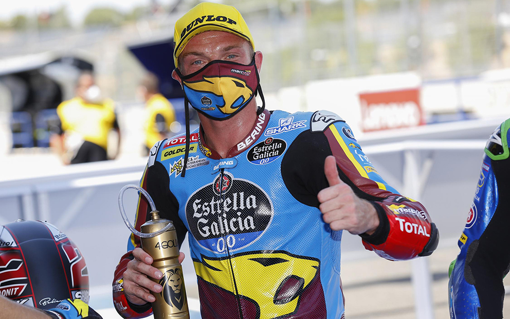 Moto2, Andaluzia, Warm Up: Lowes mostra-se