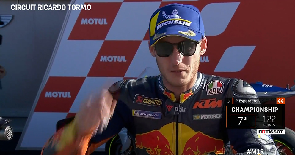MotoGP, 2020, Valência: Pol Espargaró, KTM Red Bull, 3º a 3,006s: