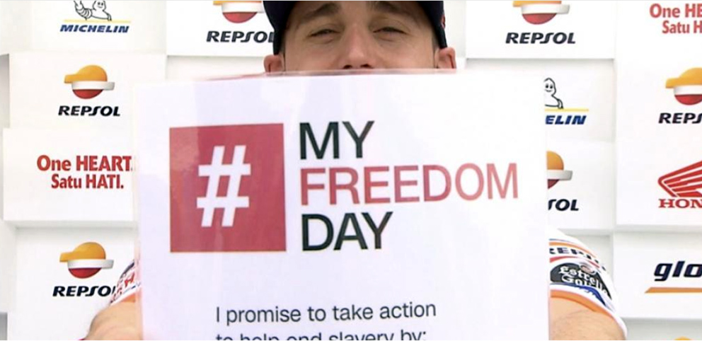 MotoGP, 2021, Teste Qatar: Estrelas de MotoGP assinam contra a escravatura