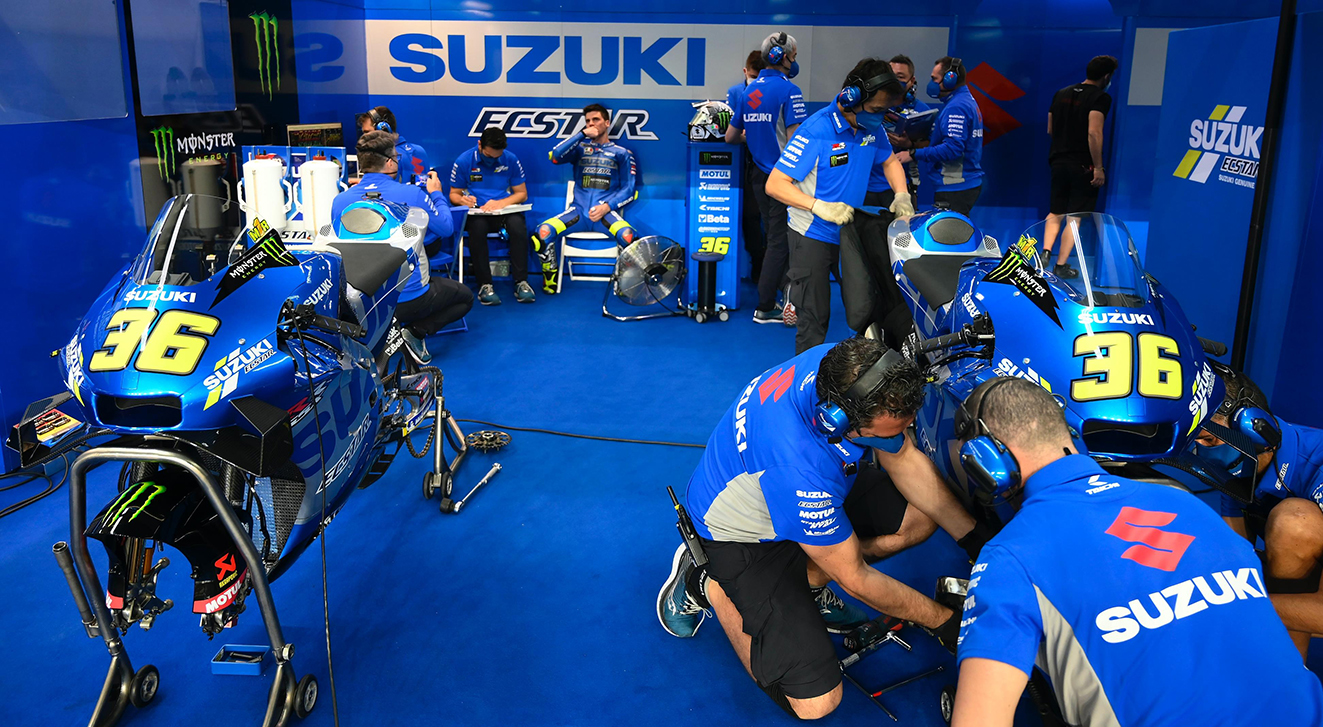 MotoGP, 2021, Teste Qatar: Suzuki mudou o foco no Dia 2