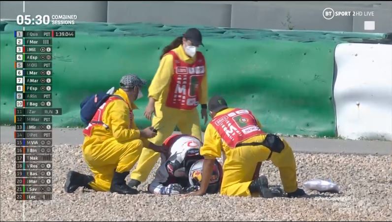 MotoGP, 2021, Portimão – TL3: Queda de Martin interrompe sessão