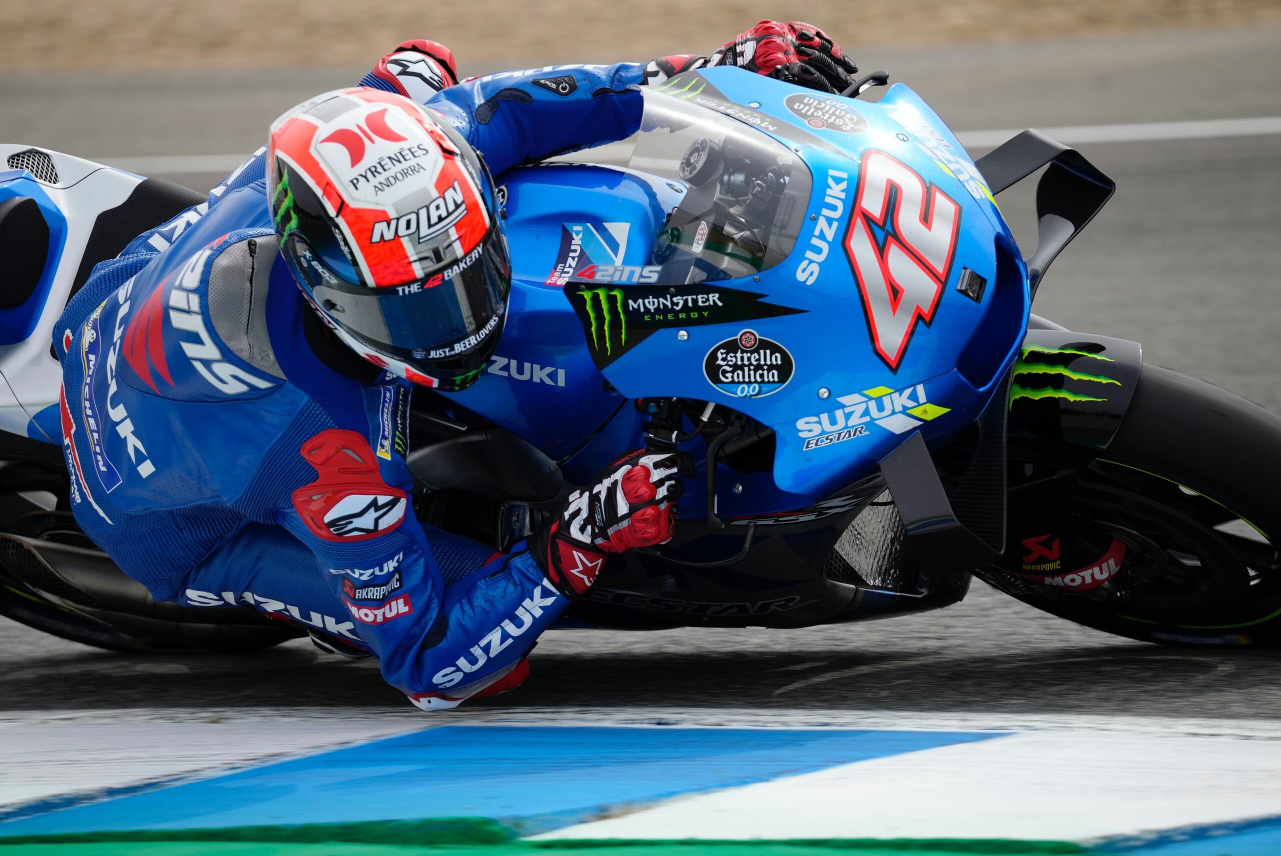 MotoGP, 2021, Jerez: As Suzuki de Rins e Mir nos três primeiros