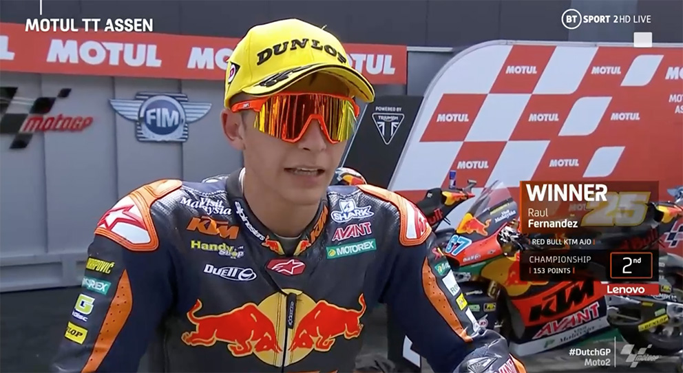 Moto2, 2021, Assen: Raul Fernández perfeito em 1-2 das KTM