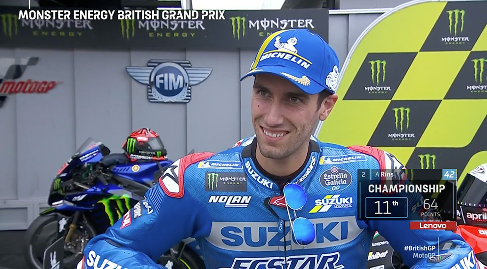 MotoGP, 2021, Silverstone: Alex Rins, segundo marca o regresso de dificuldades