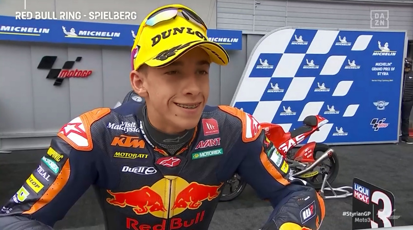 Moto3, 2021, Estíria – Acosta (1º): “Vencer aqui foi fantástico”