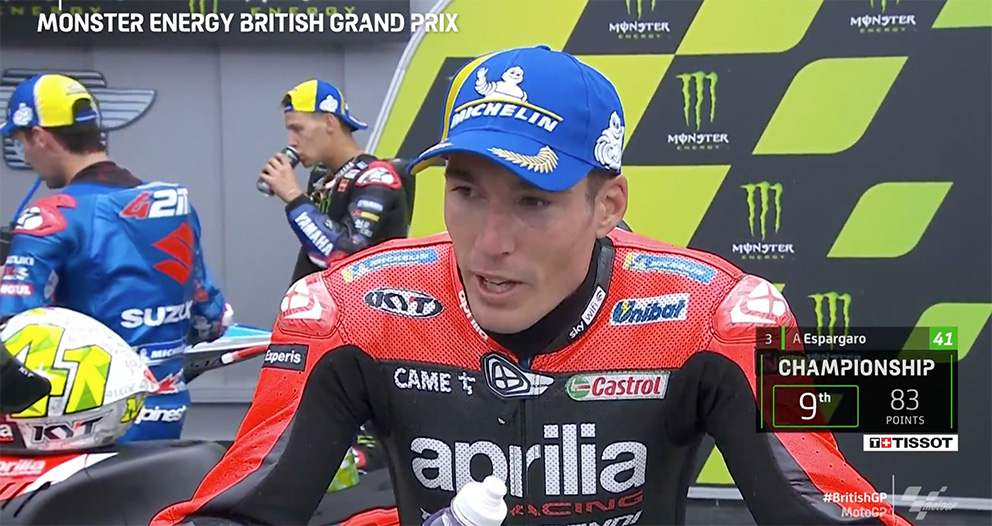 MotoGP, 2021, Silverstone: Aleix Espargaró radiante com primeiro pódio