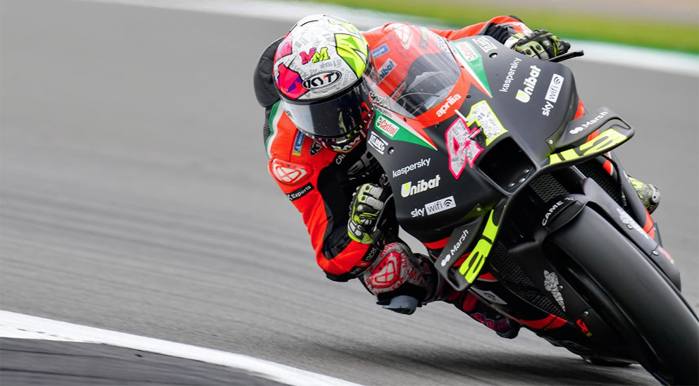 MotoGP, 2021, Silverstone: Aleix e Aprilia lideram Warm Up