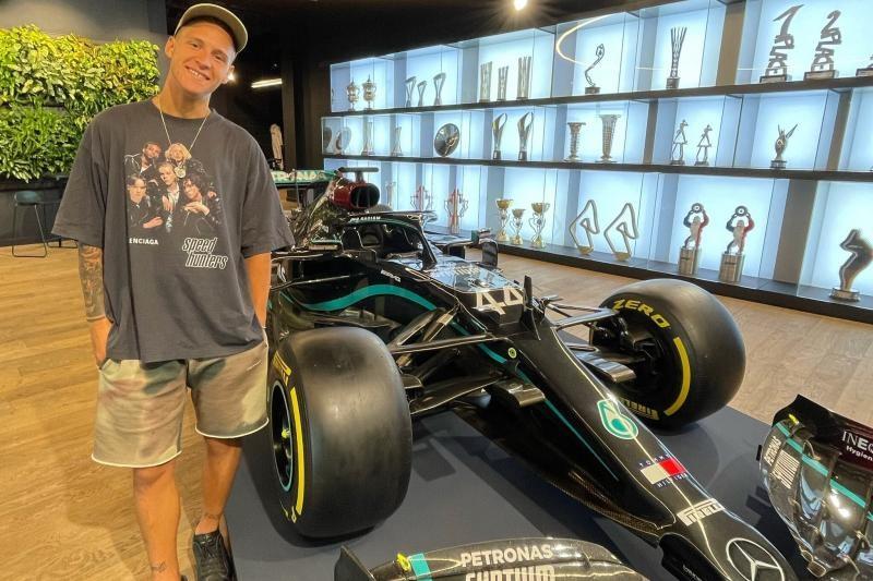 MotoGP, 2021, Silverstone: Quartararo visitou a equipa Mercedes da F1