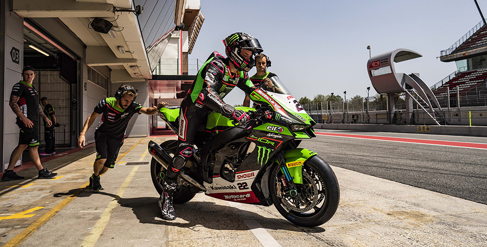 SBK, 2021: Teste proveitoso para a HRC e Kawasaki em Barcelona