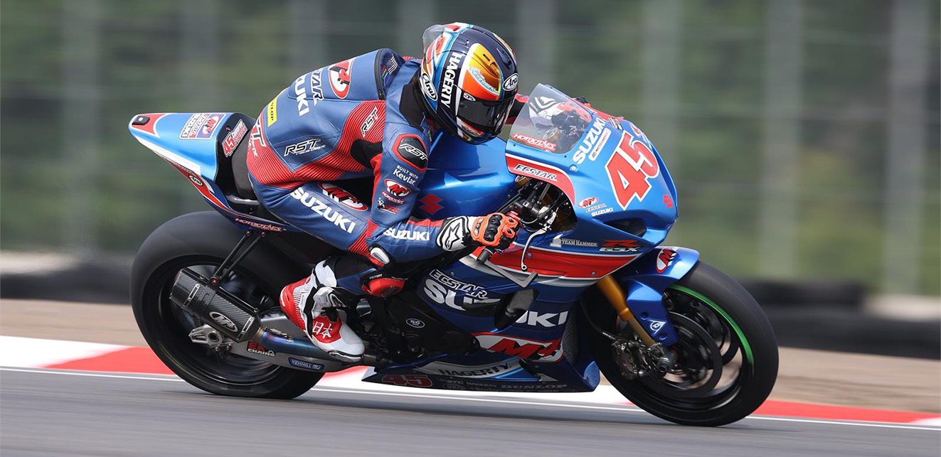 MotoAmerica, 2021, Barber: Petersen coloca Suzuki na pole com queda de Gagne