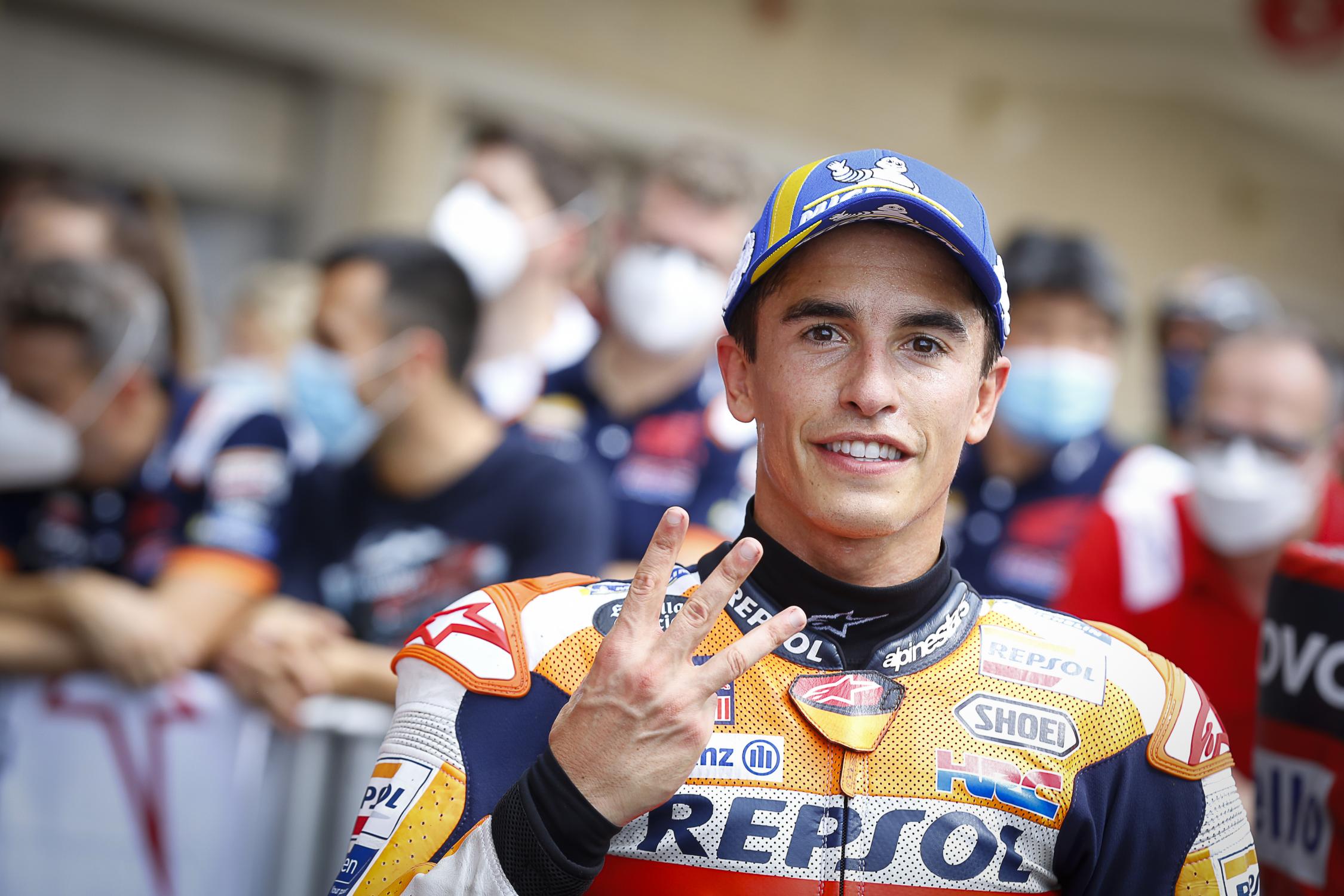 MotoGP, 2021, Texas – Marquez (3º): “Pela primeira vez este ano estou na 1ª linha”