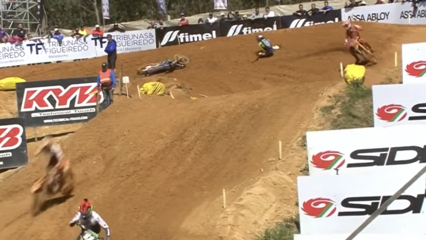 Vídeo MX2, Águeda: A queda de Jago Geerts na primeira manga