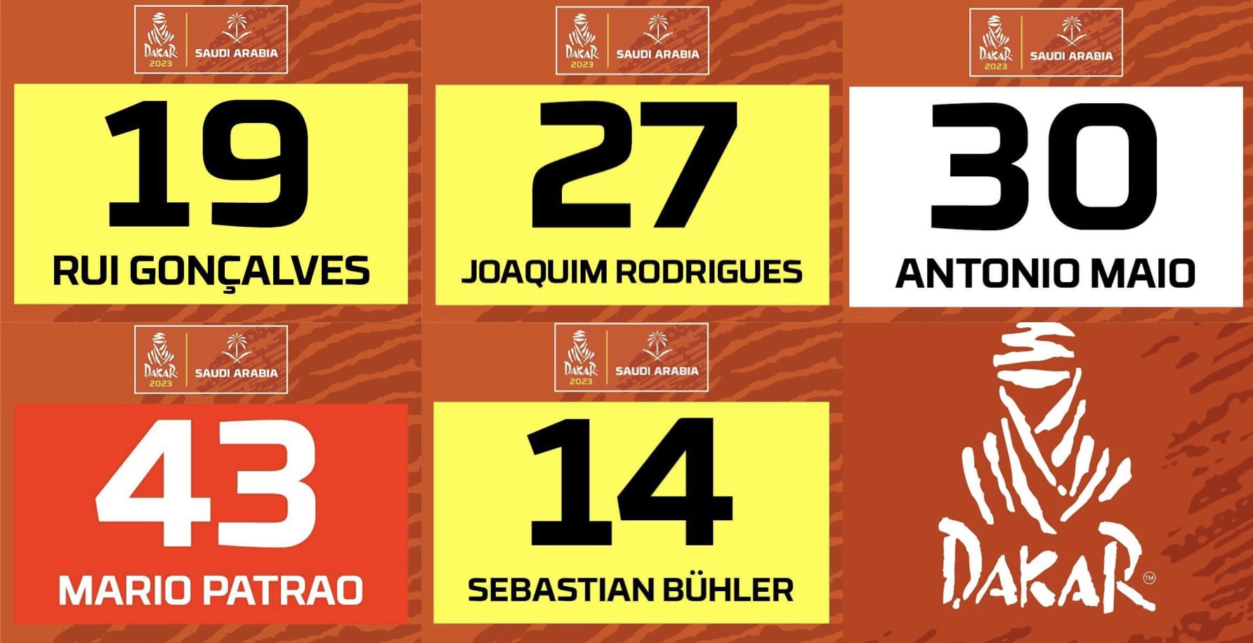Dakar 2023: Já são conhecidos os números dos 5 portugueses!