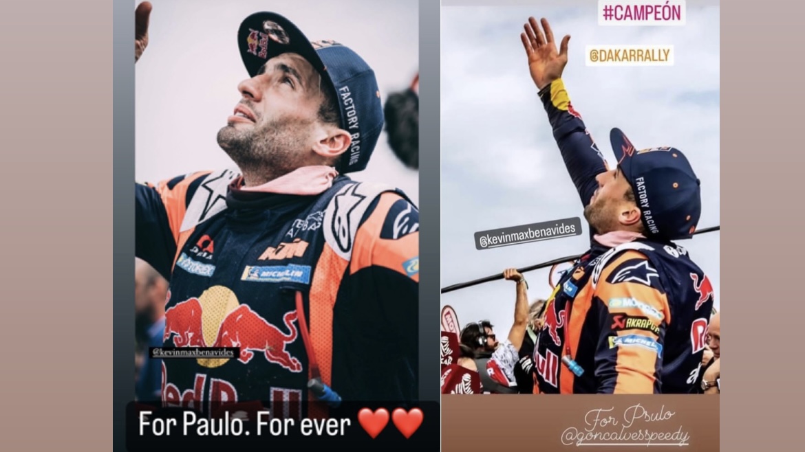 Dakar, Kevin Benavides: “Um beijo para o céu para o meu amigo Paulo, que sei que me segue sempre”