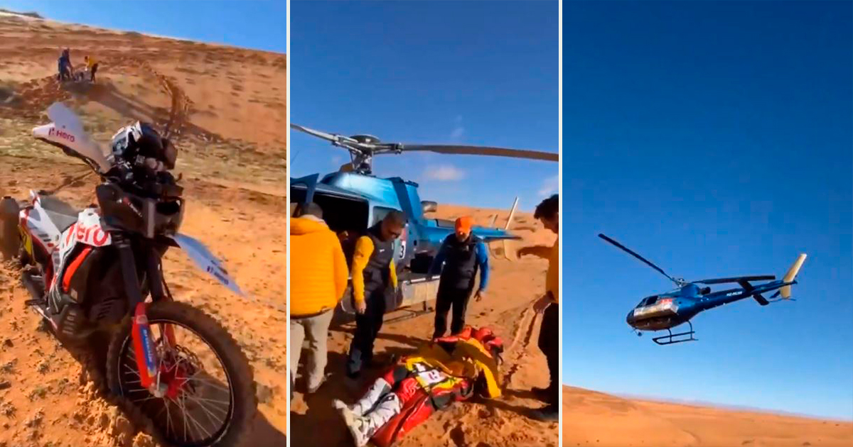 Vídeo Dakar: O resgate de Joaquim Rodrigues pelo helicóptero da organização