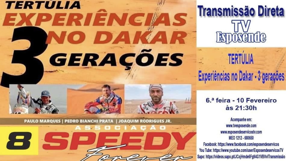 Dakar: Associação Speedy Forever organiza tertúlia em Esposende 
