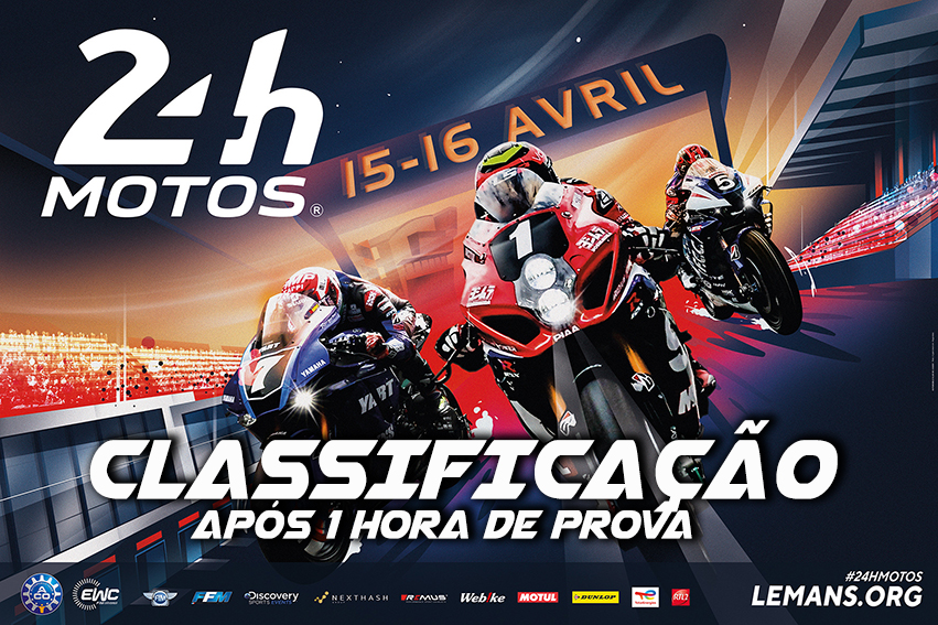 Classificação nas 24H Motos após a 1ª hora de prova