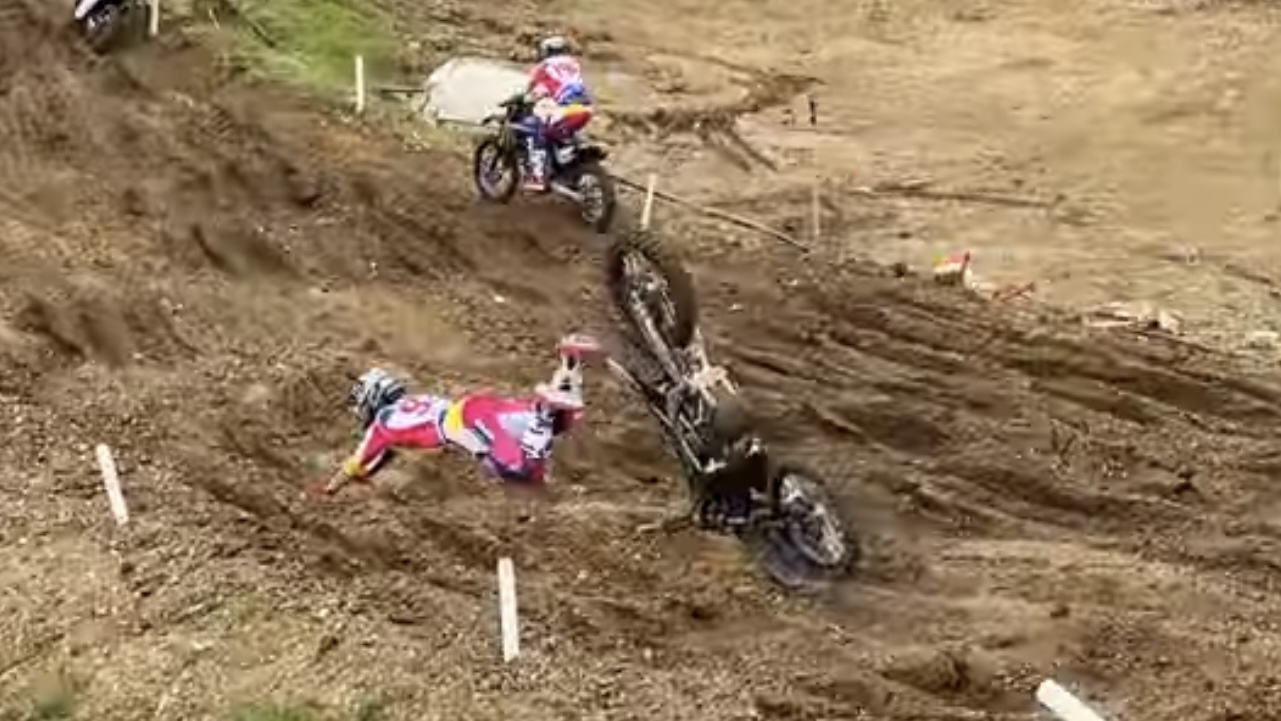 Vídeo MX2, França: A queda em que se lesionou Jago Geerts