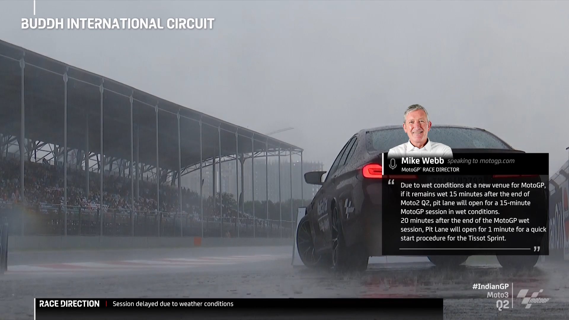 MotoGP, Sessão extra antes do sprint se a pista permanecer molhada