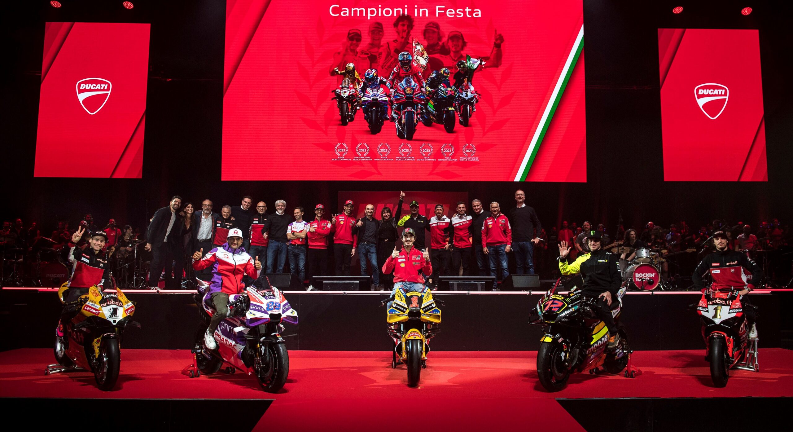MotoGP/SBK: Ducati festeja sucesso de 2023 no “Campioni in Festa”