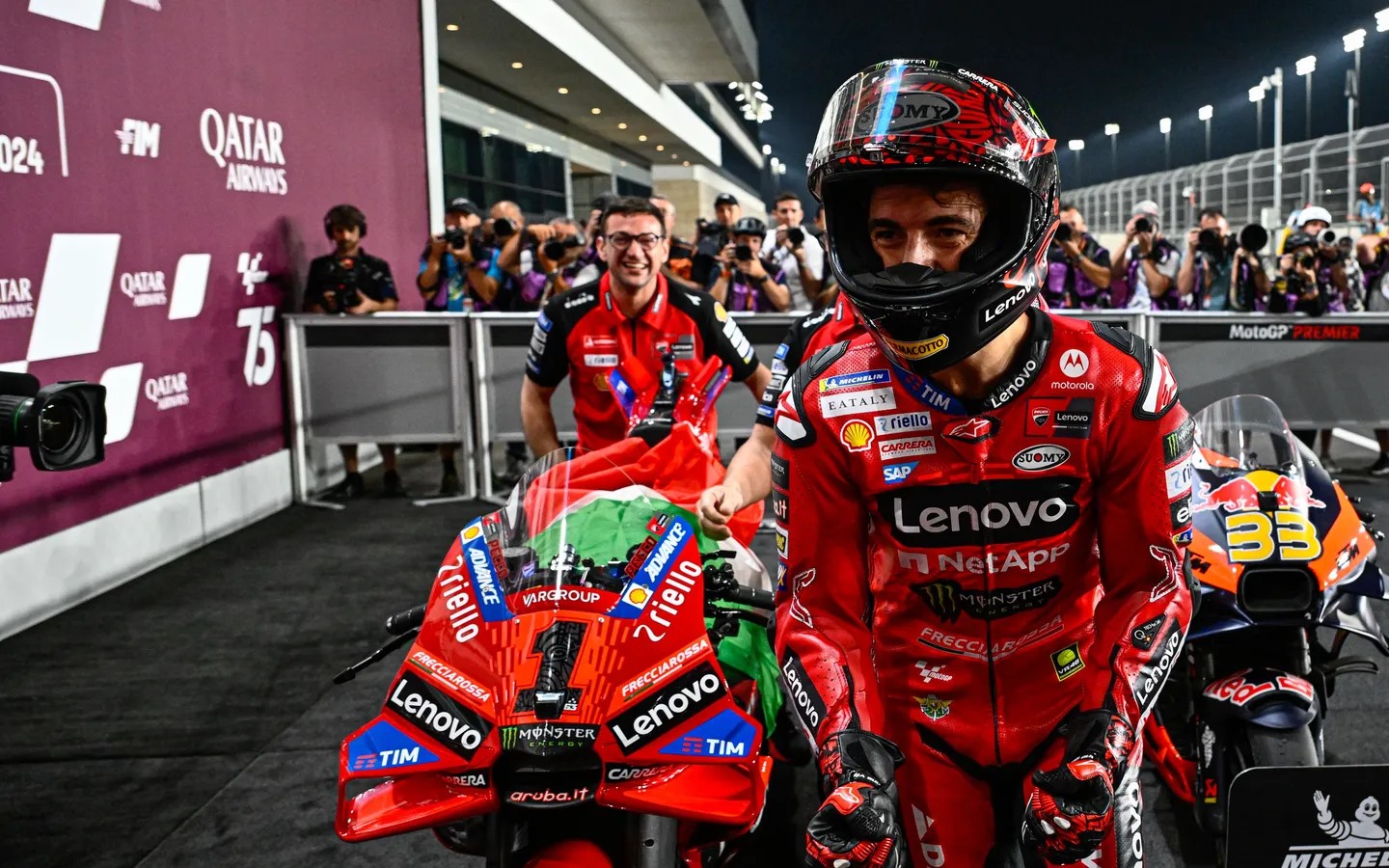 MotoGP, Francesco Bagnaia (1.º): “Corrida de ontem ajudou-me muito”